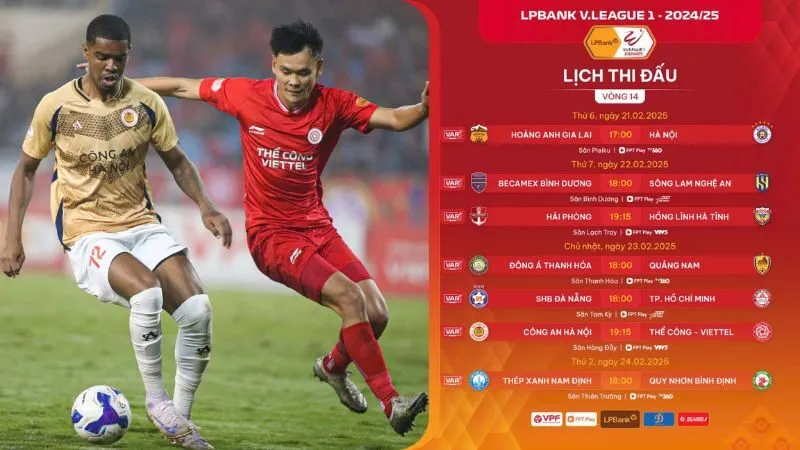 Dữ liệu toàn trận V.League 1 được cập nhật nhanh tại KQBD 24h
